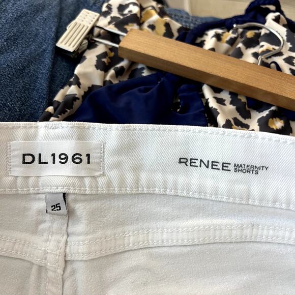 DL1961 White Renee Maternity Shorts LAST CALL - Picture 4 of 5